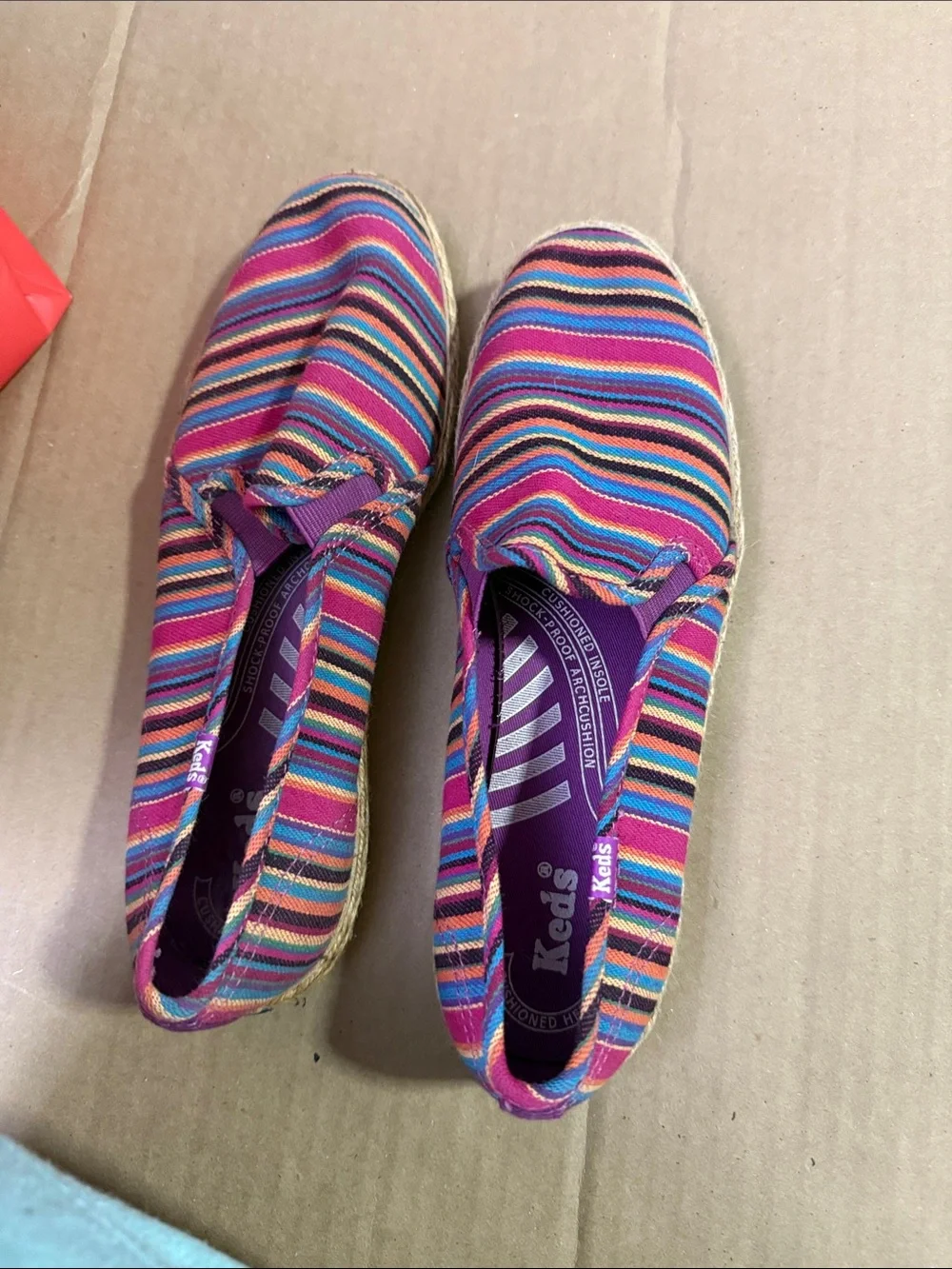 Keds Women's Bright Multicolor Striped Espadrilles